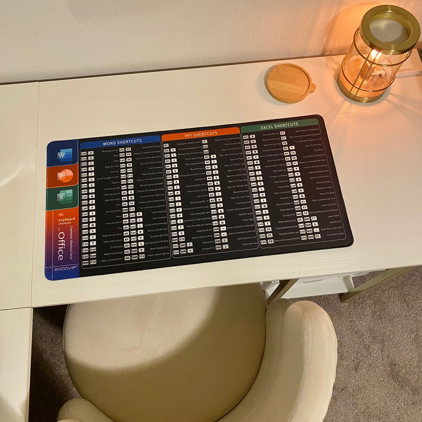 Office Shortcuts Keyboard and Mousepad 2 in 1